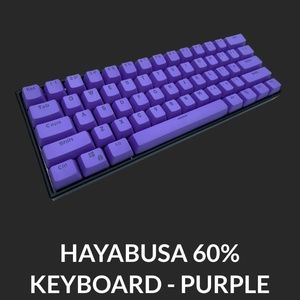 Hayabusa 60% keyboard-purple/with matrix keyboards coil usb type c cord